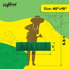 Load image into Gallery viewer, Highland Garden Supply Horizontal Hanging Garden Planter 7 Pocket Green