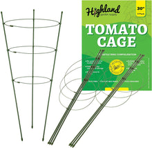 Load image into Gallery viewer, Highland Garden Supply Round Tomato Cage 30" Pack of 3