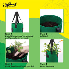 Load image into Gallery viewer, Highland Garden Supply Hanging Strawberry Planter Green
