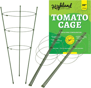 Highland Garden Supply Round Tomato Cage 30" Pack of 3